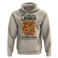 Funny Christian Hoodie Fall For Jesus He Never Leaves Thanksgiving