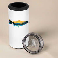 Trout Fly Fishing Outdoor Forest Mountain Nature Wildlife Fisherman 4 in 1 Can Cooler Tumbler - Wonder Print Shop