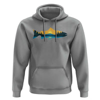 Trout Fly Fishing Outdoor Forest Mountain Nature Wildlife Fisherman Hoodie - Wonder Print Shop