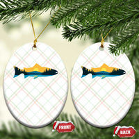 Trout Fly Fishing Outdoor Forest Mountain Nature Wildlife Fisherman Ceramic Ornament - Wonder Print Shop