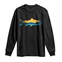Trout Fly Fishing Outdoor Forest Mountain Nature Wildlife Fisherman Long Sleeve Shirt - Wonder Print Shop