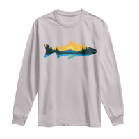 Trout Fly Fishing Outdoor Forest Mountain Nature Wildlife Fisherman Long Sleeve Shirt - Wonder Print Shop