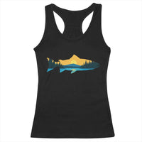 Trout Fly Fishing Outdoor Forest Mountain Nature Wildlife Fisherman Racerback Tank Top - Wonder Print Shop