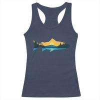 Trout Fly Fishing Outdoor Forest Mountain Nature Wildlife Fisherman Racerback Tank Top - Wonder Print Shop
