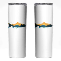 Trout Fly Fishing Outdoor Forest Mountain Nature Wildlife Fisherman Skinny Tumbler - Wonder Print Shop