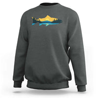 Trout Fly Fishing Outdoor Forest Mountain Nature Wildlife Fisherman Sweatshirt - Wonder Print Shop