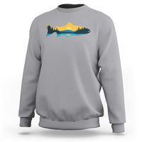 Trout Fly Fishing Outdoor Forest Mountain Nature Wildlife Fisherman Sweatshirt - Wonder Print Shop