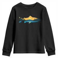 Trout Fly Fishing Outdoor Forest Mountain Nature Wildlife Fisherman Youth Sweatshirt - Wonder Print Shop