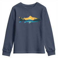 Trout Fly Fishing Outdoor Forest Mountain Nature Wildlife Fisherman Youth Sweatshirt - Wonder Print Shop