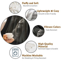 Funny Bigfoot Sasquatch Halloween The Grim Reaper Throw Blanket - Wonder Print Shop