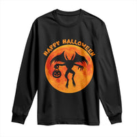Funny Halloween Mothman Cryptid Creatures Long Sleeve Shirt - Wonder Print Shop