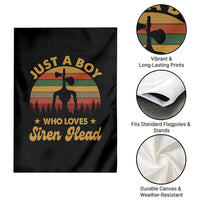 Funny Just A Boy Who Loves Siren Head Garden Flag Supernatural Cryptid Retro Monster - Wonder Print Shop