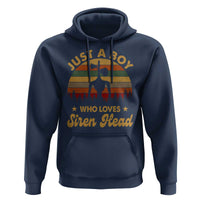 Funny Just A Boy Who Loves Siren Head Hoodie Supernatural Cryptid Retro Monster - Wonder Print Shop