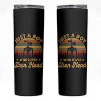 Funny Just A Boy Who Loves Siren Head Skinny Tumbler Supernatural Cryptid Retro Monster - Wonder Print Shop