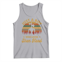 Funny Just A Boy Who Loves Siren Head Tank Top Supernatural Cryptid Retro Monster - Wonder Print Shop