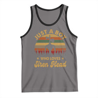 Funny Just A Boy Who Loves Siren Head Tank Top Supernatural Cryptid Retro Monster - Wonder Print Shop