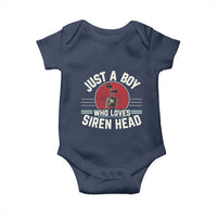 Funny Just A Boy Who Loves Siren Head Baby Onesie Supernatural Cryptid Monster - Wonder Print Shop