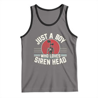 Funny Just A Boy Who Loves Siren Head Tank Top Supernatural Cryptid Monster - Wonder Print Shop