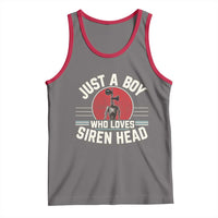 Funny Just A Boy Who Loves Siren Head Tank Top Supernatural Cryptid Monster - Wonder Print Shop
