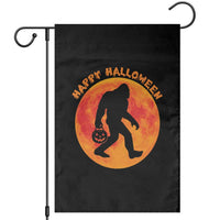 Funny Halloween Bigfoot Garden Flag Sasquatch Full Moon Jack O Lantern - Wonder Print Shop