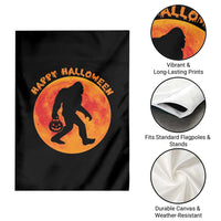 Funny Halloween Bigfoot Garden Flag Sasquatch Full Moon Jack O Lantern - Wonder Print Shop