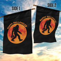 Funny Halloween Bigfoot Garden Flag Sasquatch Full Moon Jack O Lantern - Wonder Print Shop