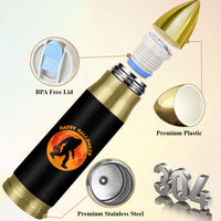 Funny Halloween Bigfoot Bullet Tumbler Sasquatch Full Moon Jack O Lantern - Wonder Print Shop