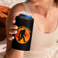 Funny Halloween Bigfoot 4 in 1 Can Cooler Tumbler Sasquatch Full Moon Jack O Lantern - Wonder Print Shop