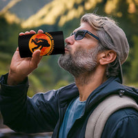 Funny Halloween Bigfoot 4 in 1 Can Cooler Tumbler Sasquatch Full Moon Jack O Lantern - Wonder Print Shop