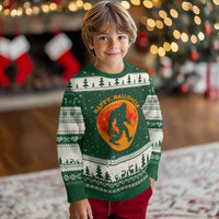 Funny Halloween Bigfoot Ugly Christmas Sweater Sasquatch Full Moon Jack O Lantern - Wonder Print Shop