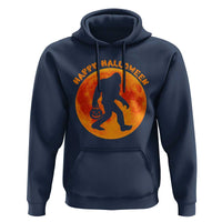 Funny Halloween Bigfoot Hoodie Sasquatch Full Moon Jack O Lantern - Wonder Print Shop