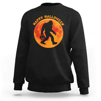 Funny Halloween Bigfoot Sweatshirt Sasquatch Full Moon Jack O Lantern - Wonder Print Shop