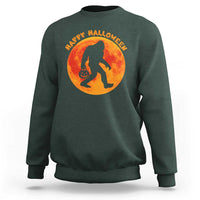 Funny Halloween Bigfoot Sweatshirt Sasquatch Full Moon Jack O Lantern - Wonder Print Shop