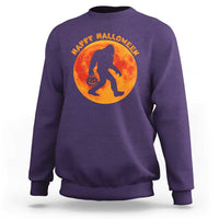 Funny Halloween Bigfoot Sweatshirt Sasquatch Full Moon Jack O Lantern - Wonder Print Shop