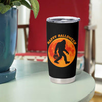Funny Halloween Bigfoot Tumbler Cup Sasquatch Full Moon Jack O Lantern - Wonder Print Shop