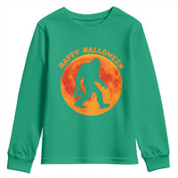 Funny Halloween Bigfoot Youth Sweatshirt Sasquatch Full Moon Jack O Lantern - Wonder Print Shop