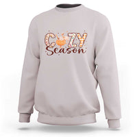 Cozy Season Sweatshirt Thanksgiving Autumn Pumpkin Spice Latte - Wonder Print Shop
