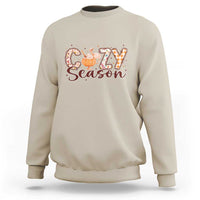 Cozy Season Sweatshirt Thanksgiving Autumn Pumpkin Spice Latte - Wonder Print Shop