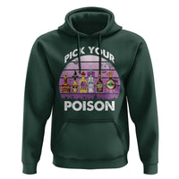 Funny Halloween Hoodie Pick Your Poison Wine Bottles Witch