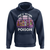 Funny Halloween Hoodie Pick Your Poison Wine Bottles Witch