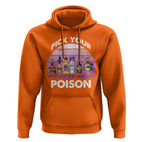 Funny Halloween Hoodie Pick Your Poison Wine Bottles Witch