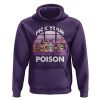 Funny Halloween Hoodie Pick Your Poison Wine Bottles Witch