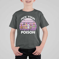 Funny Halloween T Shirt For Kid Pick Your Poison Wine Bottles Witch - Wonder Print Shop