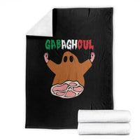 Funny Halloween Throw Blanket Gabaghoul Ghost Italian Flag Ham - Wonder Print Shop
