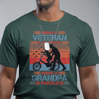 Veteran Grandpa T Shirt Being A Veteran Is An Honor Being A Grandpa Is Priceless - Wonder Print Shop