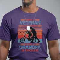 Veteran Grandpa T Shirt Being A Veteran Is An Honor Being A Grandpa Is Priceless - Wonder Print Shop