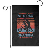 Veteran Grandpa Garden Flag Being A Veteran Is An Honor Being A Grandpa Is Priceless
