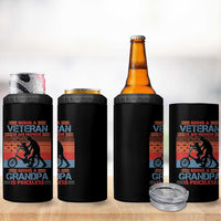 Veteran Grandpa 4 in 1 Can Cooler Tumbler Being A Veteran Is An Honor Being A Grandpa Is Priceless