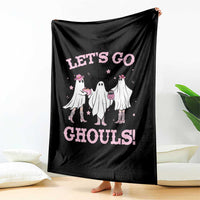 Funny Halloween Throw Blanket Let's Go Ghouls Cowgirl Western Ghost - Wonder Print Shop