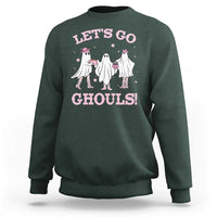 Funny Halloween Sweatshirt Let's Go Ghouls Cowgirl Western Ghost - Wonder Print Shop